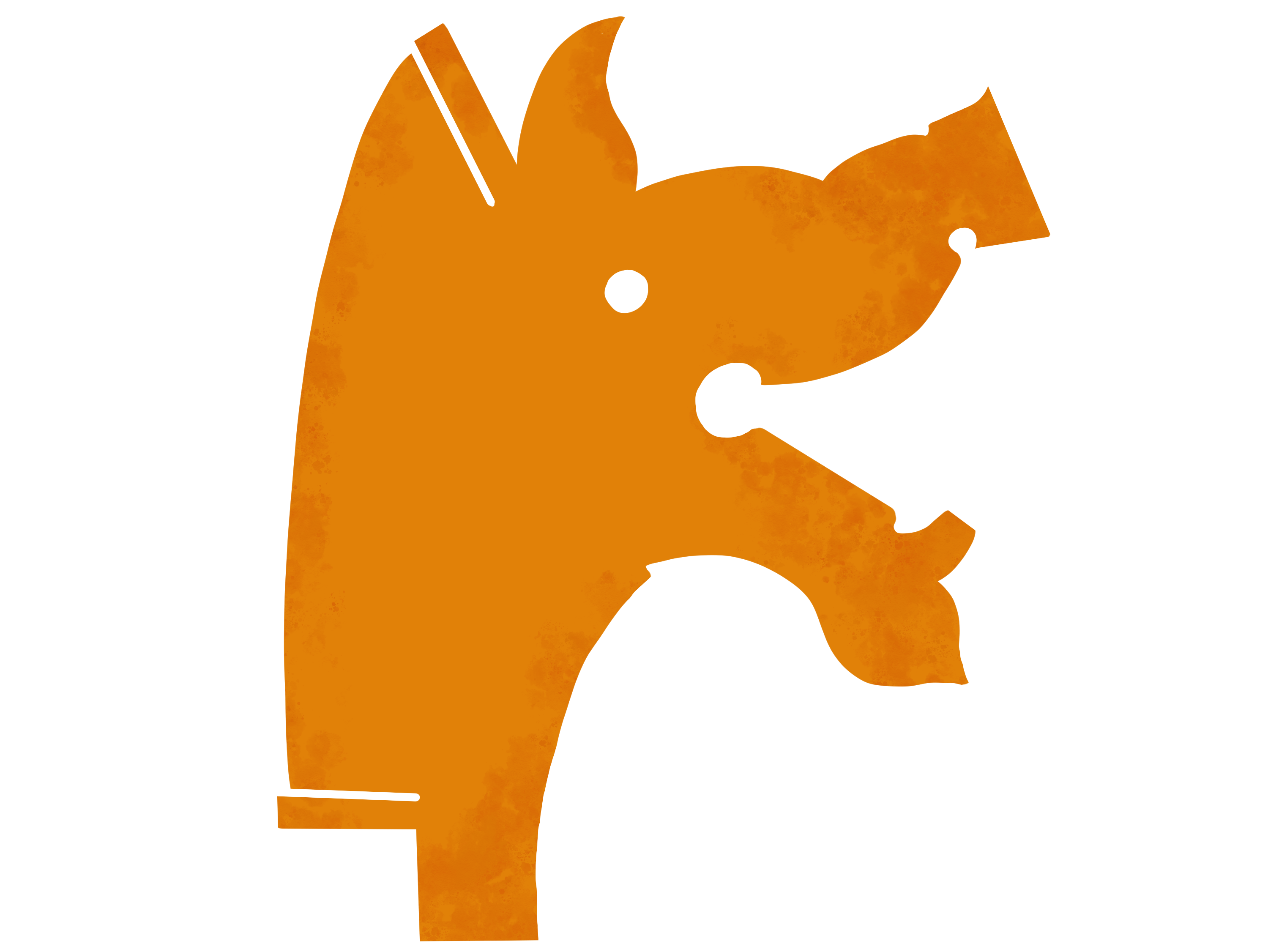 A golden carnyx head