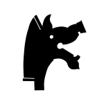 Small version of the Carnyx logo, featuring a black boar's head in relief.